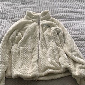 cream zippered jacket